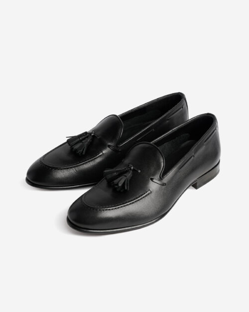 Carmina Unlined Tassel Loafer 80545 Black Calf