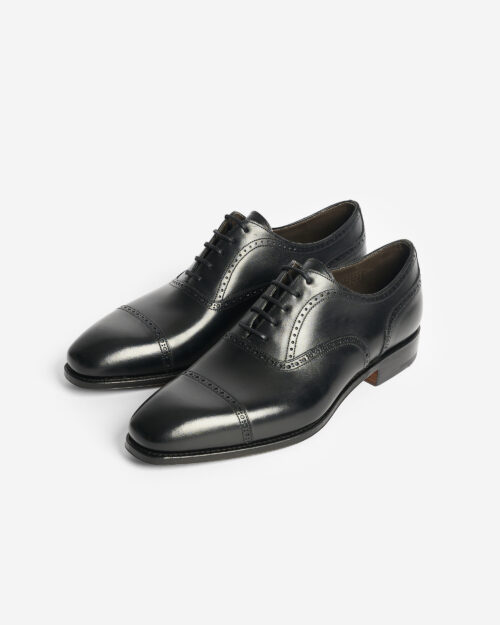 Carmina 80105 Quarter Brogue Oxford Black Calf